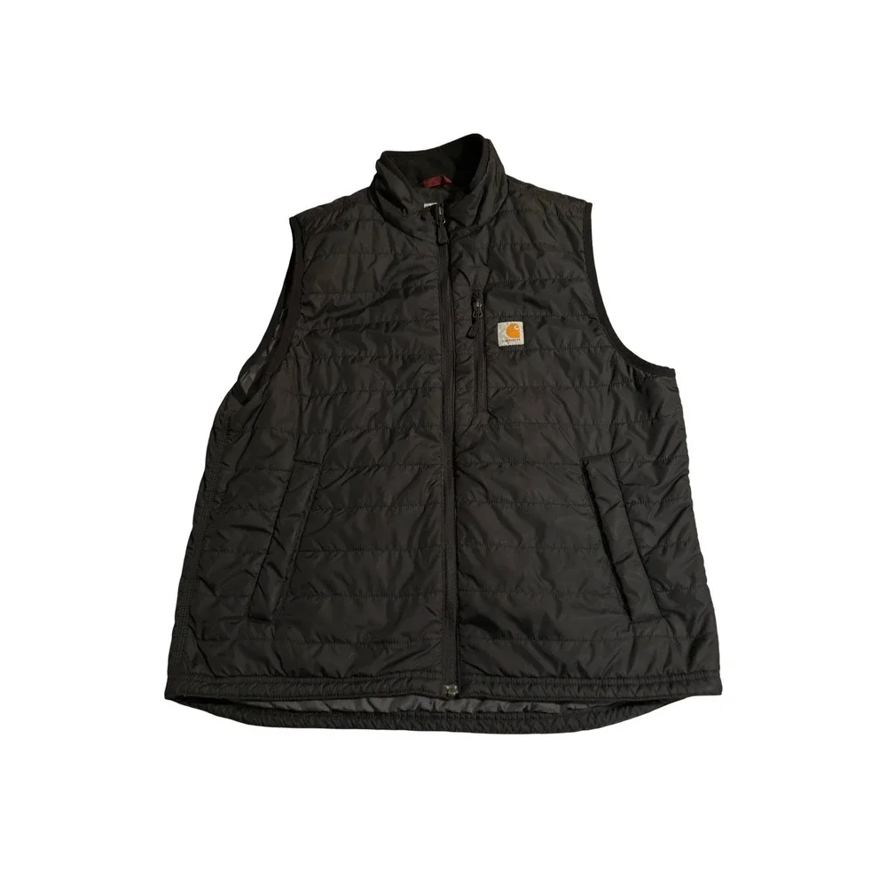 Carhartt Gilliam Vest Mens Large Black Quilted Insulated Puffer Vest 102286